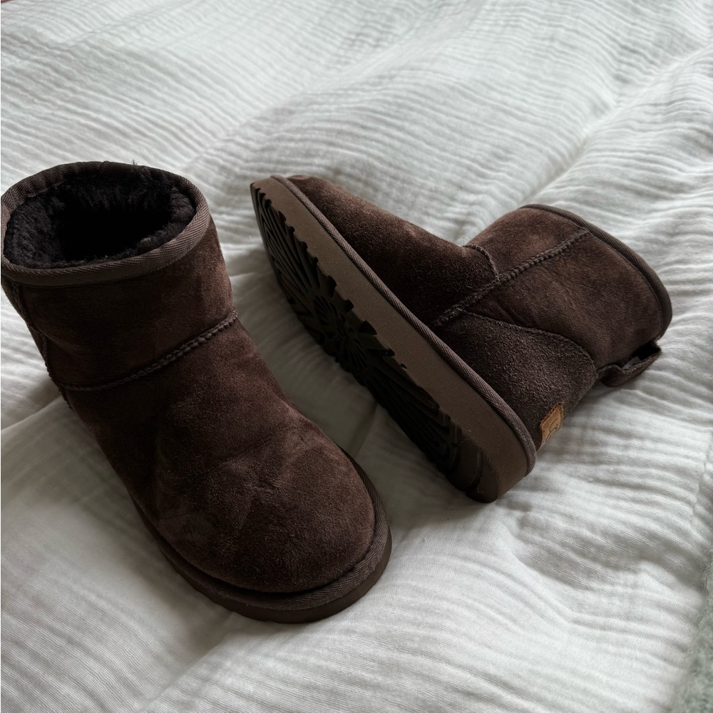 Mini UGG Chocolate Brown Suede Boots